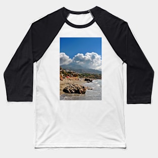 Burriana Beach Nerja Spain Baseball T-Shirt